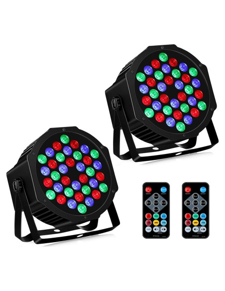 Luces Par LED Recargables LaluceNatz 36W RGB 2 Piezas Luces Par LED Recargables LaluceNatz 36W RGB 2 Piezas