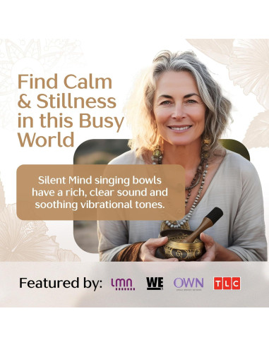 Juego de Cuencos Cantores Tibetanos Silent Mind - Meditación y Relajación