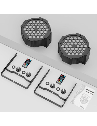 Luces Par LED Recargables LaluceNatz 36W RGB 2 Piezas