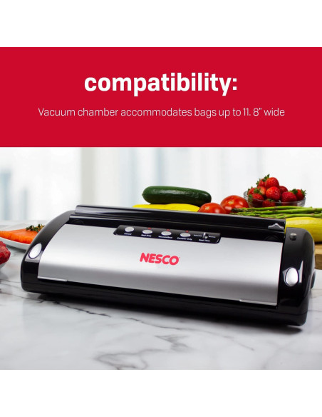 Sellador al Vacío Nesco VS-02 Automático 130W Negro Sellador al Vacío Nesco VS-02 Automático 130W Negro