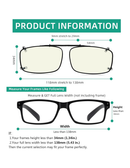 Gafas de Sol Polarizadas Eyekepper 3-Pack Clip Resorte 54x34mm Gafas de Sol Polarizadas Eyekepper 3-Pack Clip Resorte 54x34mm