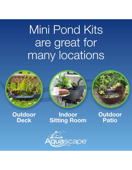 Kit Mini Estanque Aquascape 60cm con Fuente y Bomba Marrón Kit Mini Estanque Aquascape 60cm con Fuente y Bomba Marrón
