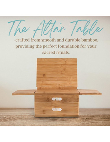 Mesa de Altar de Bambú Mindfulness Energético 28x20 cm