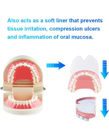120 Almohadillas Adhesivas para Dentaduras Inferiores Ovovo