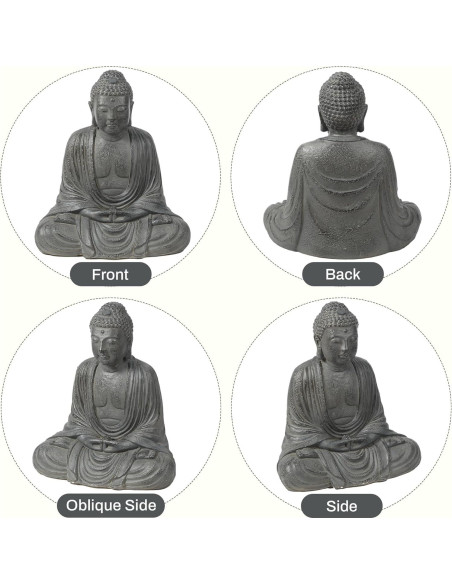 Estatua de Buda Meditador LuxenHome 43 cm para Jardín Estatua de Buda Meditador LuxenHome 43 cm para Jardín