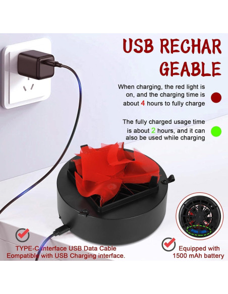 Lámpara de Llama Falsa LED Recargable USB Dolodomy 3D Lámpara de Llama Falsa LED Recargable USB Dolodomy 3D