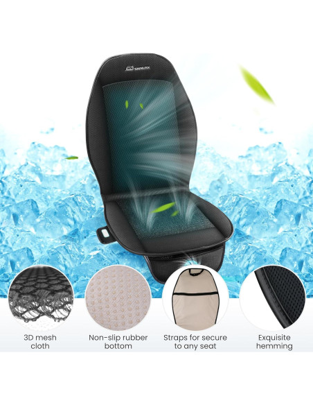 Cojín de Asiento Refrigerante Snailax SL-278-M 12V Negro Cojín de Asiento Refrigerante Snailax SL-278-M 12V Negro