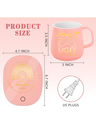 Juego de Taza y Calentador Bonsai para Mamá - Regalo Único