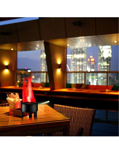 Luz de Llama LED Colgante ELEOPTION 3D - 12.5cm, Efecto Fuego