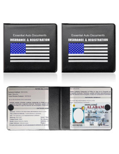 Soporte de Registro y Seguro de Automóvil Suvnie 2 PCS