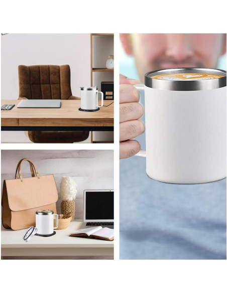 Juego de Taza Calentador Inteligente WOOLALA 11oz Acero Inoxidable Juego de Taza Calentador Inteligente WOOLALA 11oz Acero Inoxidable