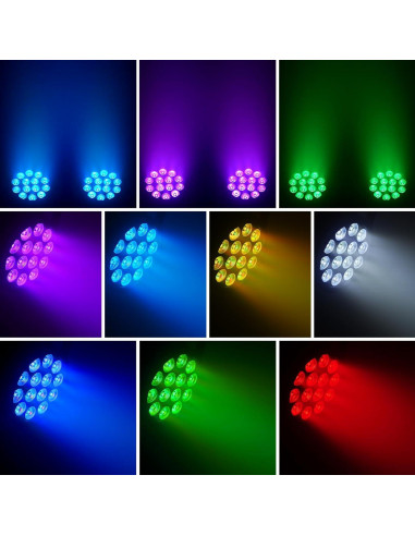 Luces LED Par U`King RGBW 4 en 1 para eventos y DJ