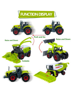 Paquete de 5 Juguetes de Tractor de Granja Bloolilies 2