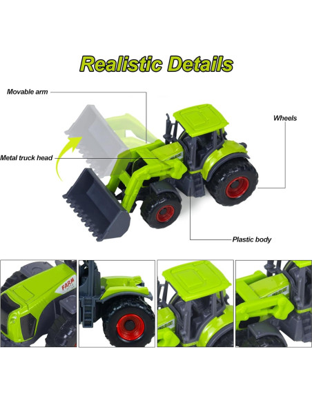 Paquete de 5 Juguetes de Tractor de Granja Bloolilies Paquete de 5 Juguetes de Tractor de Granja Bloolilies