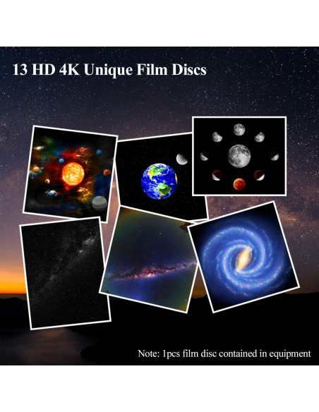 Proyector Planetario SOMKTN 13 Discos Luz Nocturna Plata Proyector Planetario SOMKTN 13 Discos Luz Nocturna Plata