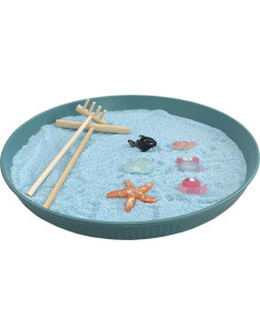 Mini Jardín Zen de Escritorio Jardín Zen Azul 22.5 cm 2
