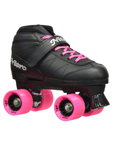 Patines Cuádruples Epic Super Nitro Adulto 7 Negro/Rosa