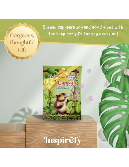 Baraja de Afirmaciones Positivas Inspirefy - 50 Tarjetas con Capibaras Baraja de Afirmaciones Positivas Inspirefy - 50 Tarjetas con Capibaras