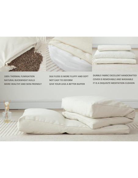 Cojín de Meditación 2-en-1 Halotribe Almohada y Zabuton 50x70cm Cojín de Meditación 2-en-1 Halotribe Almohada y Zabuton 50x70cm