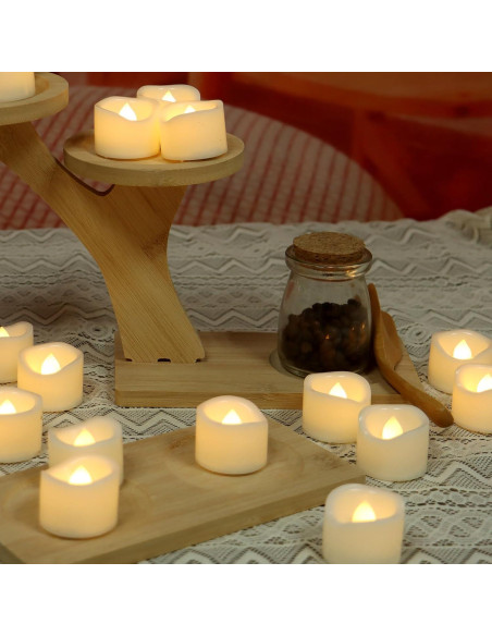 iZAN 6 Velas LED Sin Llama con Batería, Color Blanco Crema iZAN 6 Velas LED Sin Llama con Batería, Color Blanco Crema