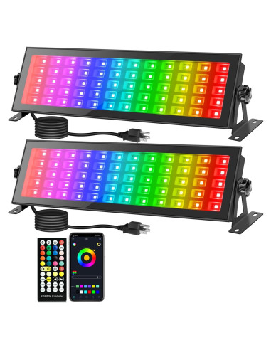 Paquete de 2 Barras de Luz LED 120W RGBCW IP66 TiYiViRi
