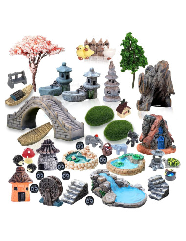 Kit de Jardín de Hadas CHAKANLX - 42 Accesorios Zen