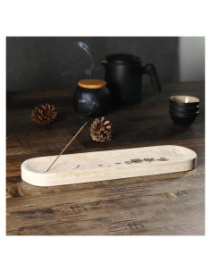 Soporte de Incienso Koville de Travertino Beige 30.48 cm