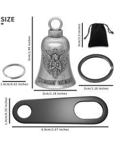 Campana de Suerte Guardian Biker con Soporte y Accesorios 2
