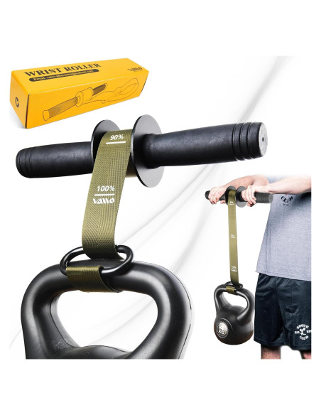 Fortalecedor de Antebrazo VAIIO con Rodillo de Muñeca - Verde Militar Fortalecedor de Antebrazo VAIIO con Rodillo de Muñeca - Verde Militar