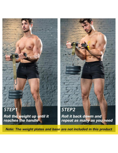 Fortalecedor de Antebrazo VAIIO con Rodillo de Muñeca - Verde Militar