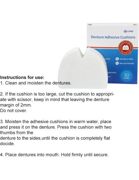 120 Almohadillas Adhesivas para Dentaduras CARESHINE Inferior 120 Almohadillas Adhesivas para Dentaduras CARESHINE Inferior