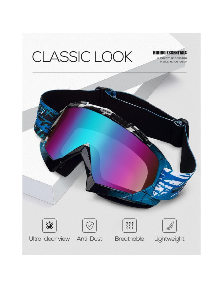 Gafas de Motocross BATFOX F816 para Niños - UV400, Ligeras Gafas de Motocross BATFOX F816 para Niños - UV400, Ligeras