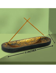 Soporte de Incienso Raajsee Madera Tallada 27.94x10.16cm 2