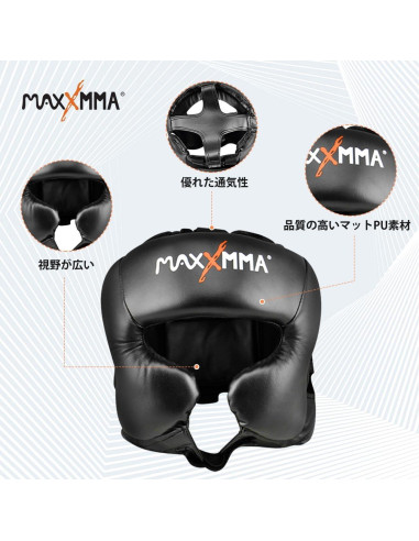 Casco de Boxeo MaxxMMA L/XL Ajustable para MMA y Kickboxing