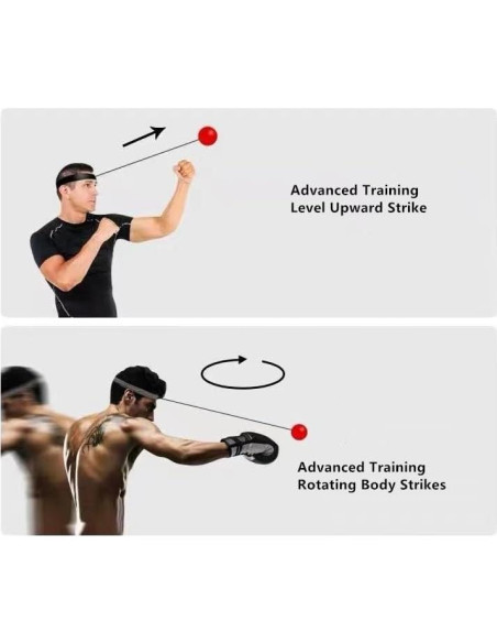 Bola de Reflexión de Boxeo JCYOYO BOXING001 6 cm con Vendajes Bola de Reflexión de Boxeo JCYOYO BOXING001 6 cm con Vendajes