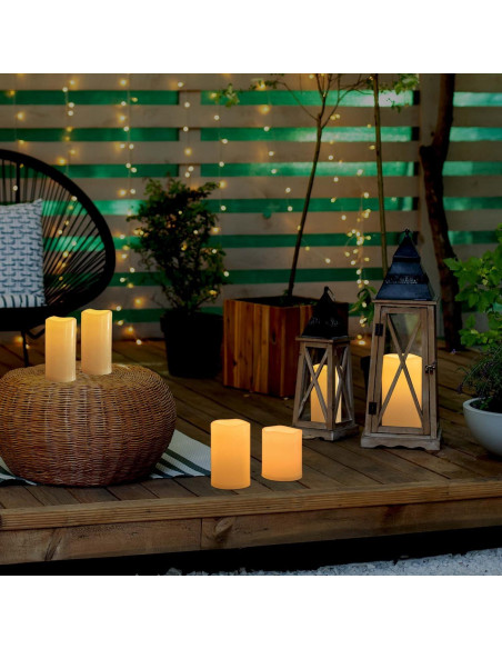 Juego de 3 Velas LED Sin Llama Yongmao a Prueba de Agua 15-25 cm Juego de 3 Velas LED Sin Llama Yongmao a Prueba de Agua 15-25 cm