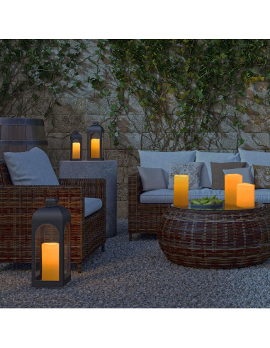 Juego de 3 Velas LED Sin Llama Yongmao a Prueba de Agua 15-25 cm
