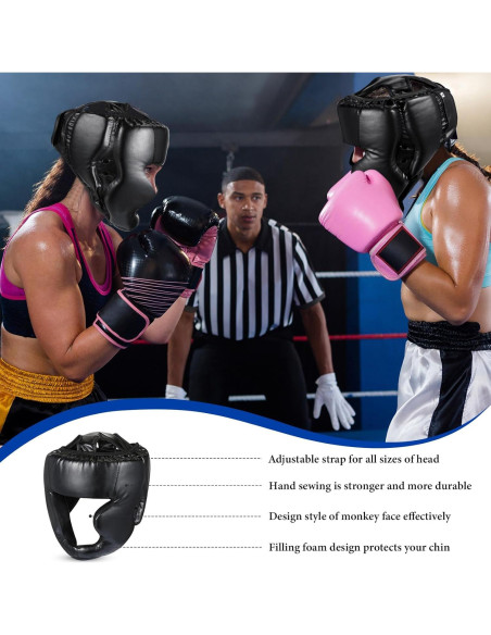 Casco de Boxeo Copkim Ajustable para Sparring MMA Adultos Casco de Boxeo Copkim Ajustable para Sparring MMA Adultos