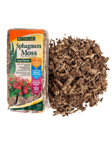 Musgo Sphagnum Mejor-Gro 250ml Natural para Cultivo de Plantas Musgo Sphagnum Mejor-Gro 250ml Natural para Cultivo de Plantas