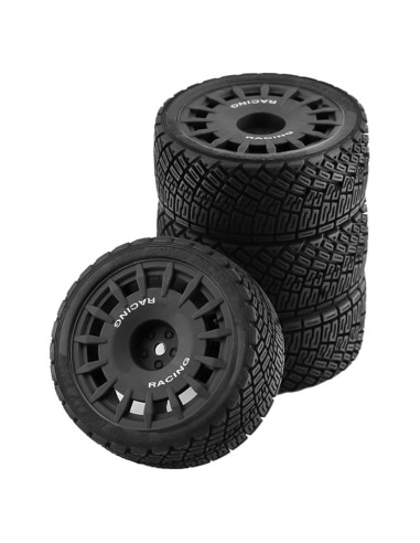 Neumáticos de Rally RC 1/10 Chanmoo 4PCS Negro 67mm