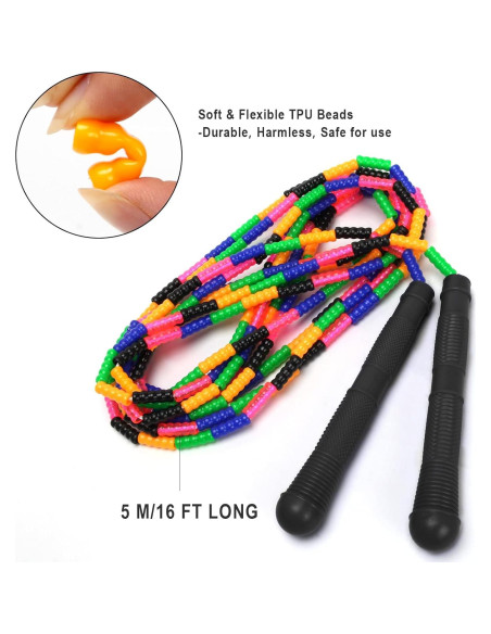 Cuerda de Salto Doble Dutch Coolrunner 4.88m 2 Pack con Perlas Cuerda de Salto Doble Dutch Coolrunner 4.88m 2 Pack con Perlas