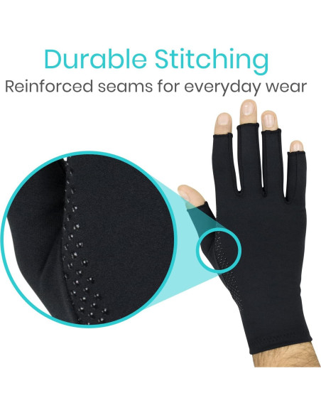 Guantes de compresión Vive Health pequeños con cobre para artritis Guantes de compresión Vive Health pequeños con cobre para artritis