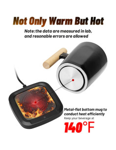 Juego de Taza Calentadora HOWAY 410ml Control Táctil 2