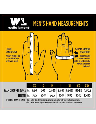 Guantes de Trabajo Wells Lamont Sin Dedos Medianos Negro