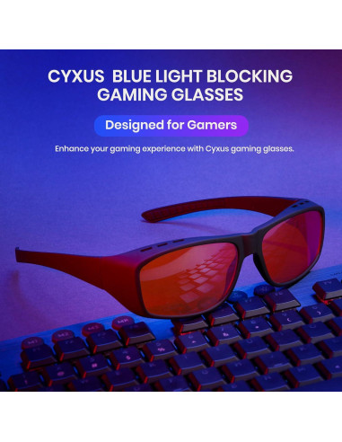 Gafas de Juego Cyxus 8180 Naranja Ámbar Bloqueo Luz Azul