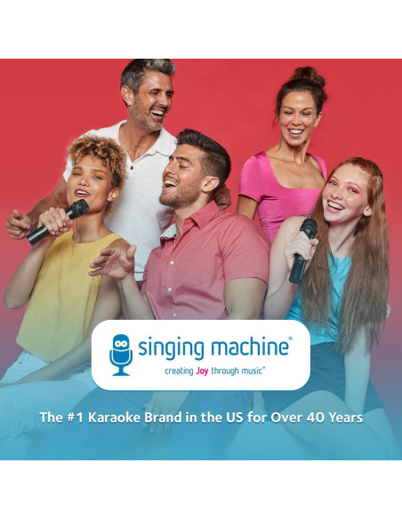 Karaoke Portátil Singing Machine SML385UP Rosa con Micrófono Karaoke Portátil Singing Machine SML385UP Rosa con Micrófono