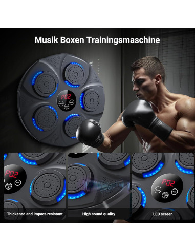 Máquina de Boxeo Musical NVKHG HJ-003 con Guantes - Entrenamiento en Casa