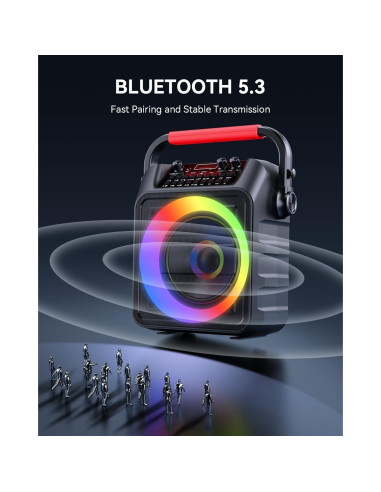 Máquina de Karaoke DONGGUAN K256 Bluetooth 30W 2 Micrófonos