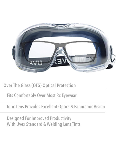 Gafas de Seguridad Uvex Stealth OTG con Lente Clara Dura-Streme Gafas de Seguridad Uvex Stealth OTG con Lente Clara Dura-Streme