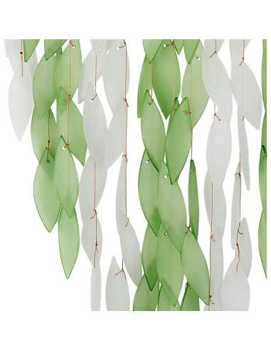 Campana de Viento de Vidrio Verde Hecha a Mano Blue Handworks